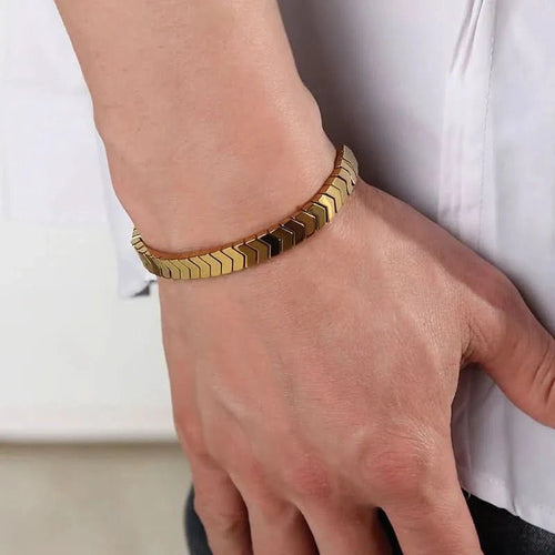 Arrow-Design Gold Bracelet