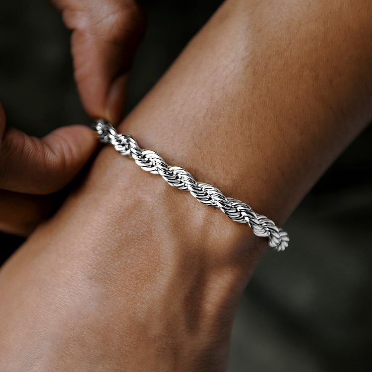 POPE BRACELET 5MM ( SILVER )