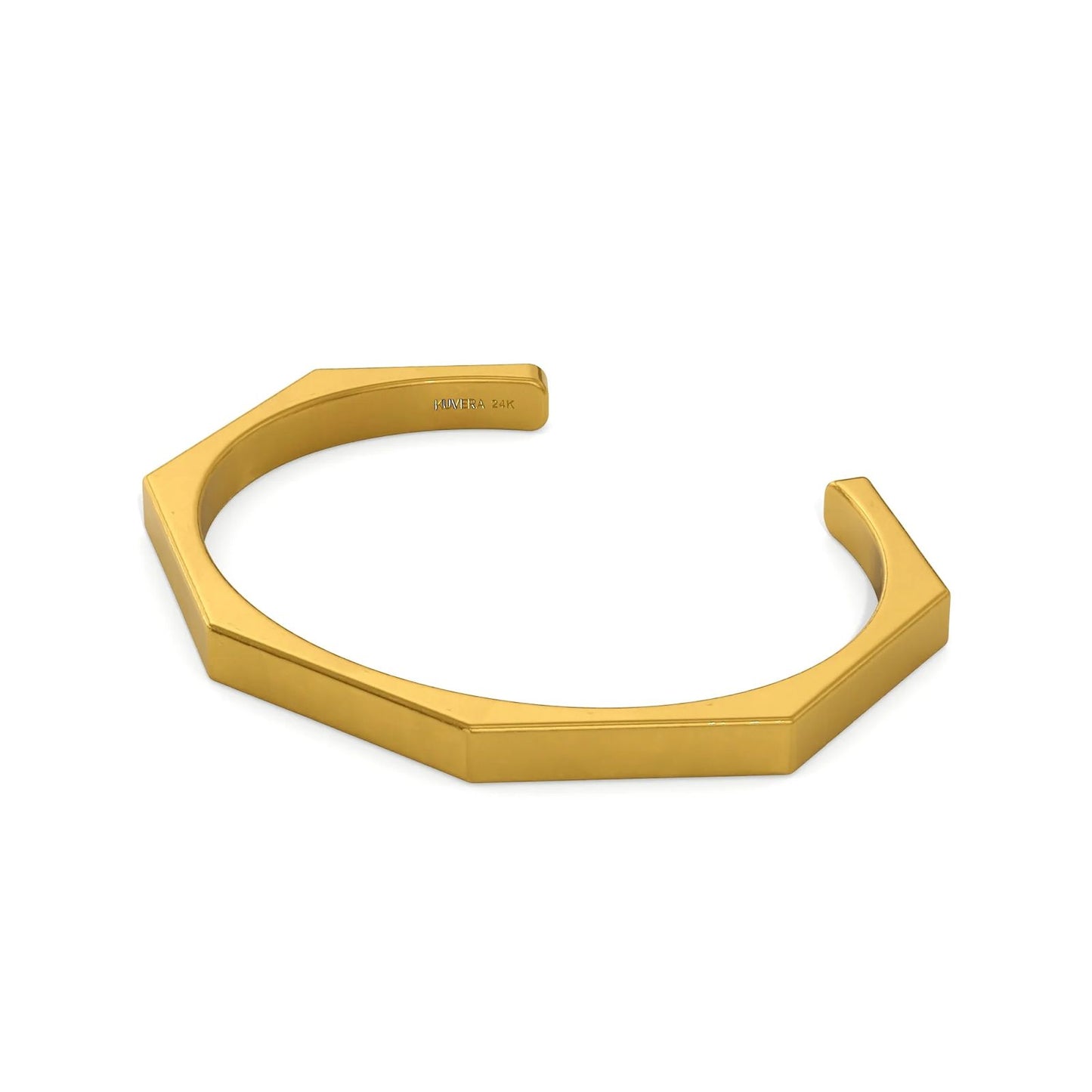 Golden Hexagonal Stainless Steel Bracelet