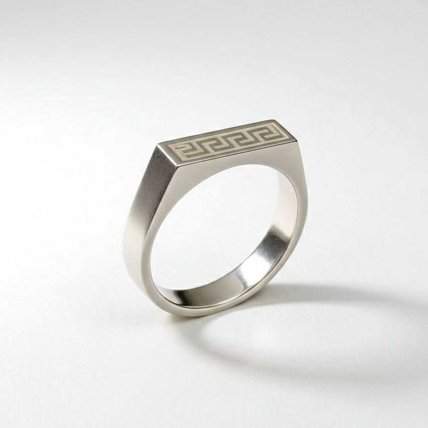 Silver Greek Ring-316L