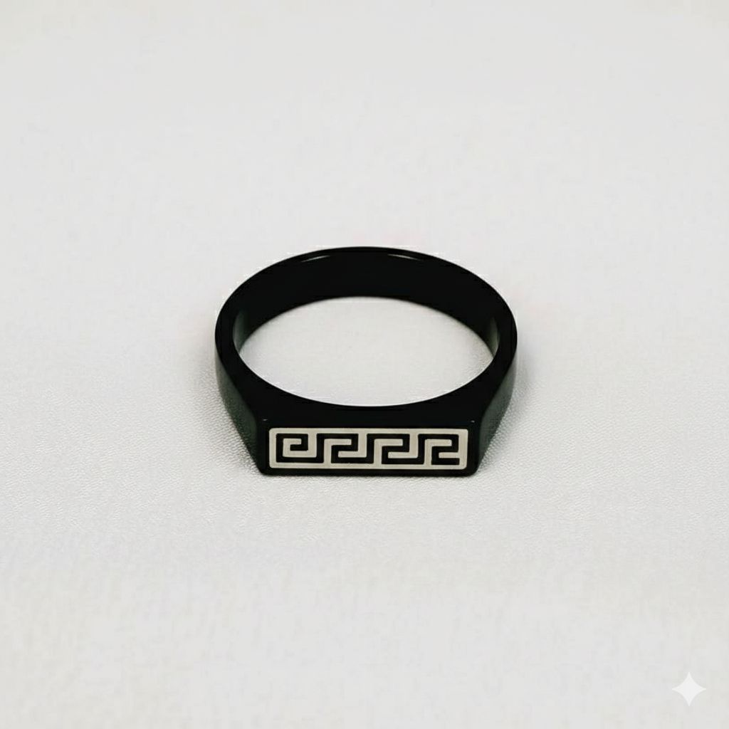 Obsidian Stone BLACK WHITE + HEXA BLACK