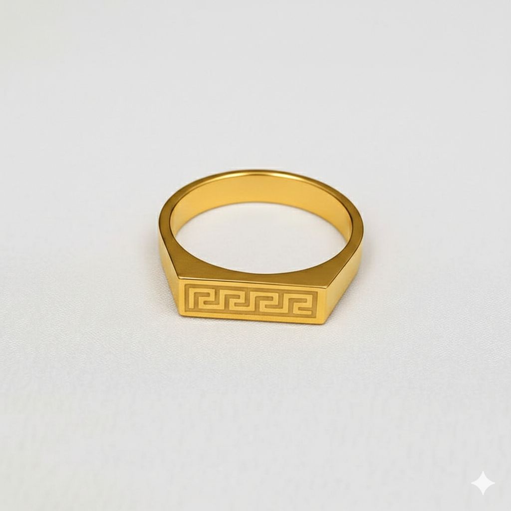Gold Greek Ring-316L