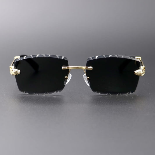 Rimless & Diamond Cut , Snake/ lizard frame