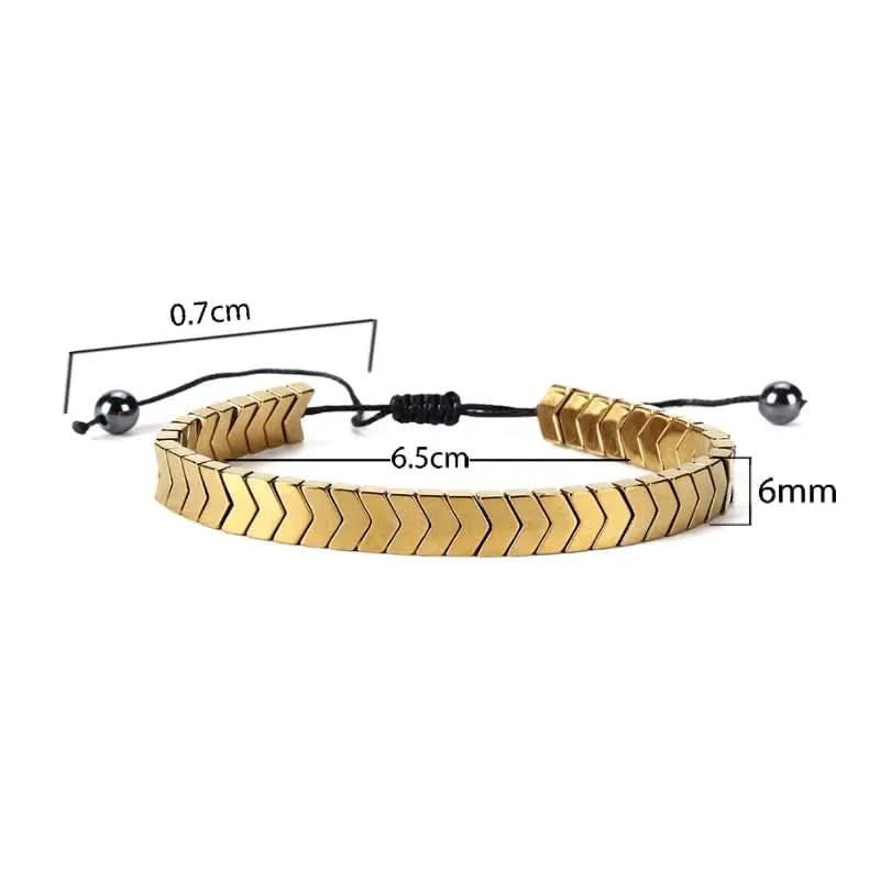 Arrow-Design Gold Bracelet