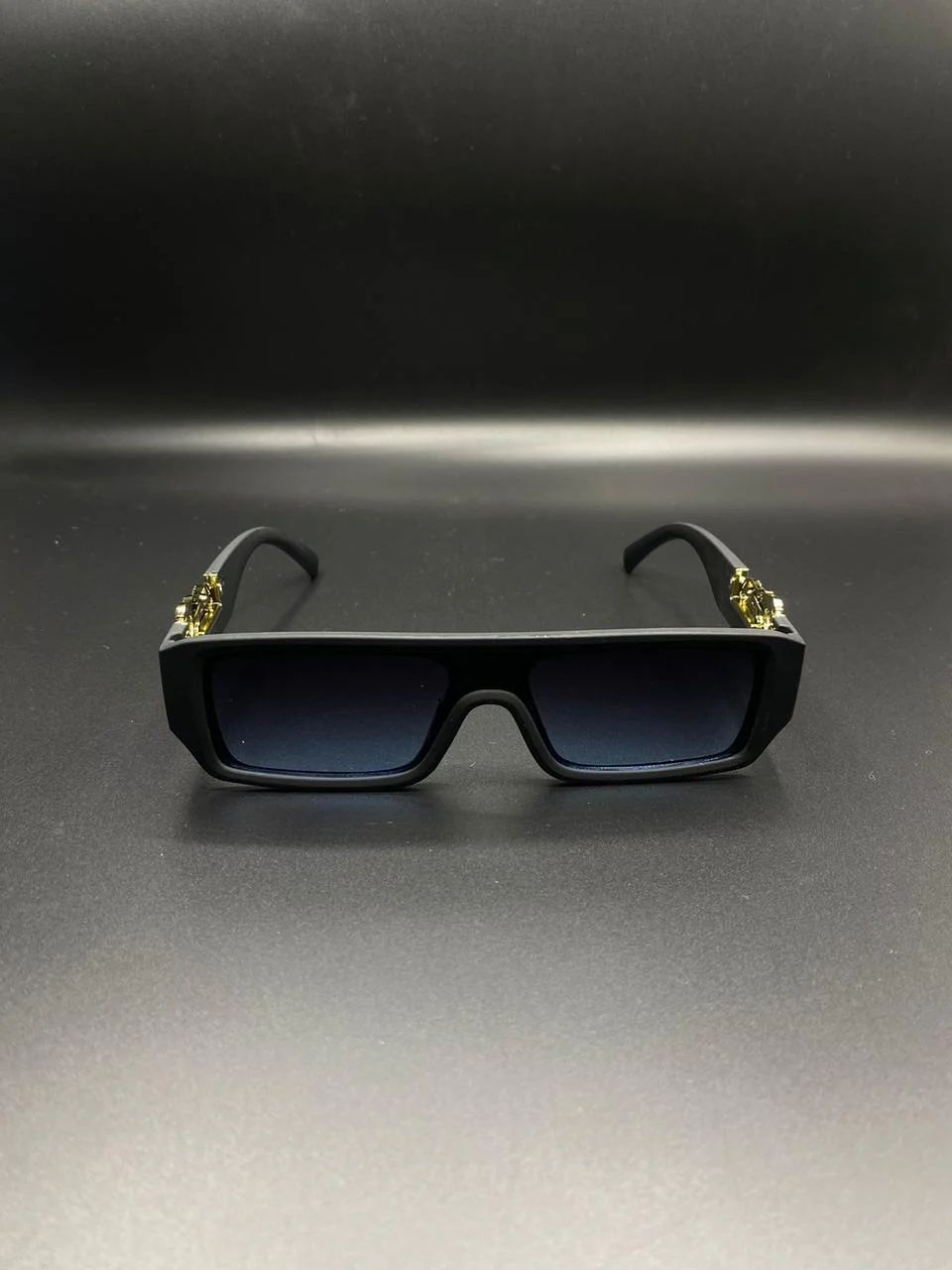 Rimless Sunglasses with Leopard/Panther Details